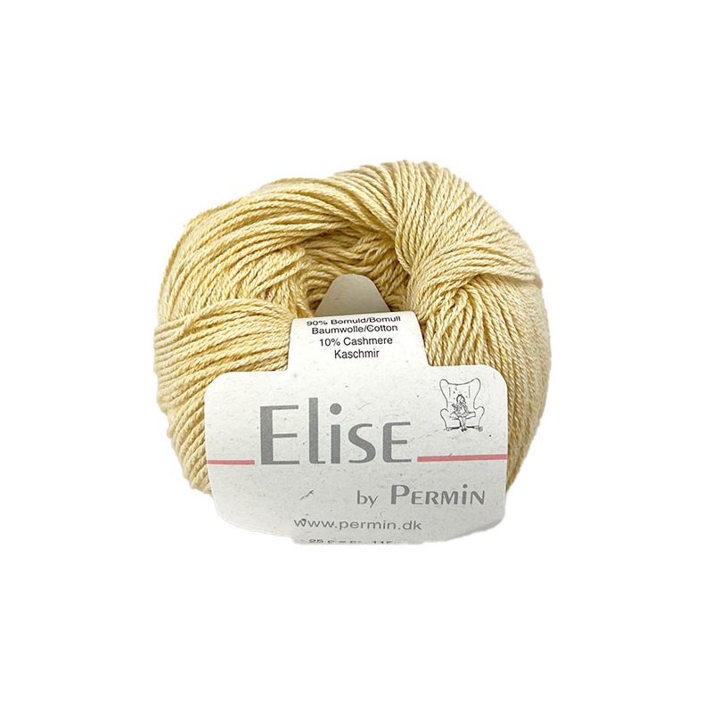 Permin Elise - Bomull/cashmere - Fv 881108 Gul