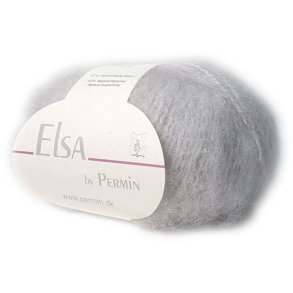 Elsa By Permin - Alpaca uld & Brstet Uldgarn - Fv 880701 Lys Gr