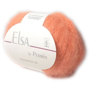 Elsa By Permin - Alpaca uld & Brstet Uldgarn - Fv 880706 Orange