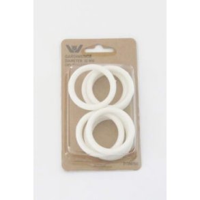 Gardinringe Plast Hvid 32 mm - 8 Stk