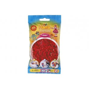 Hama midi, perler, 1000 stk., Mrke Rd - 207-22