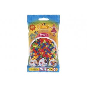 Hama midi, perler, 1000 stk., Neon Mix - 207-51