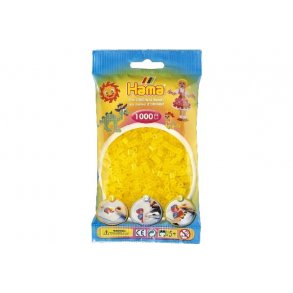 Hama midi, perler, 1000 stk., Tr. Gul - 207-14