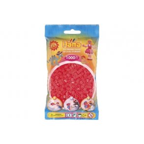 Hama midi, prlor, 1000 stk - Neon Pink - 207-35