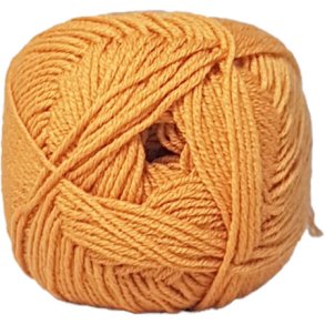 Hjertegarn Lana Cotton 212 - Bomuldsgarn - Merino Garn - fv 3810 Karrygul