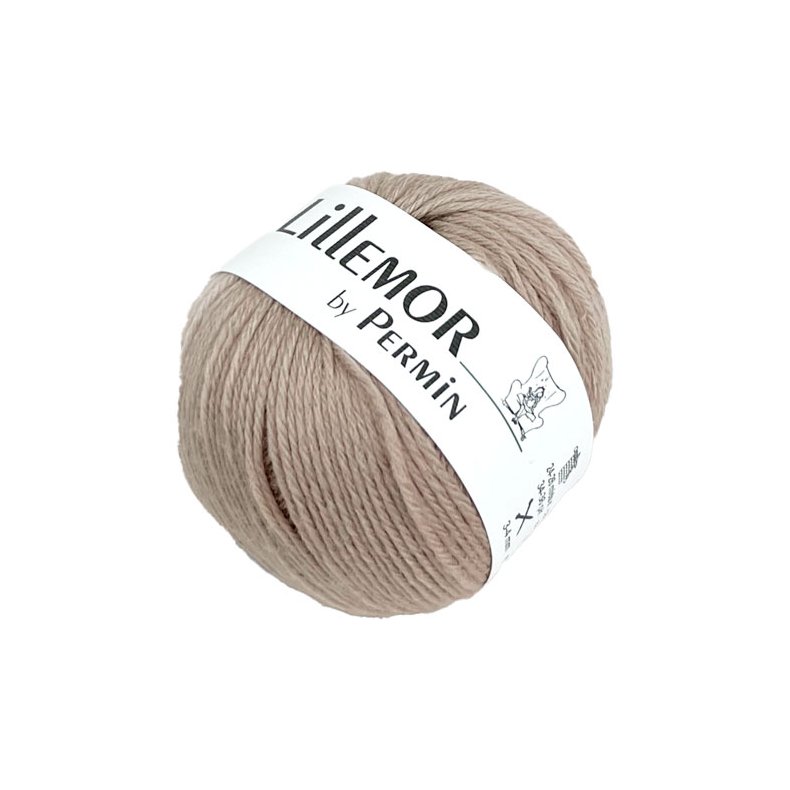 Lillemor Permin 100% kologisk Hndlavet Merinouldgarn Fv 882802 Lys Beige