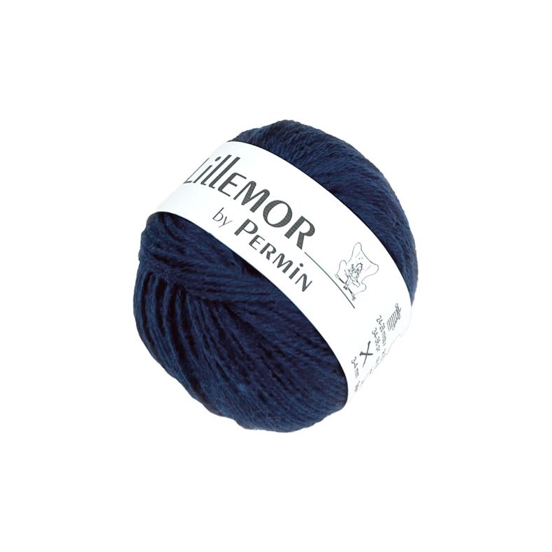 Lillemor Permin 100% Ekologisk Handgjord Merinoullgarn Fv 882810 Navy Bl