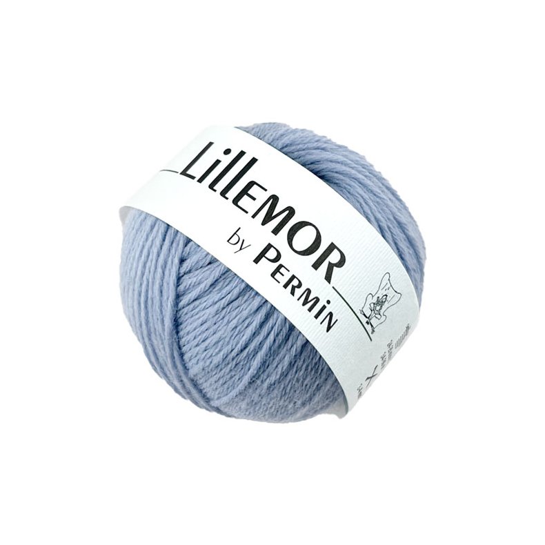 Lillemor Permin 100% Ekologisk Handgjord Merinoullgarn Fv 882813 Baby Blue