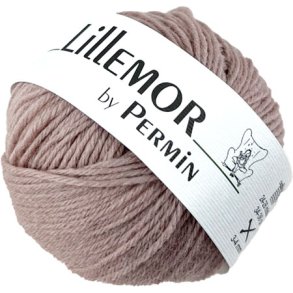 Lillemor Permin 100% kologisk Hndlavet Merinouldgarn Fv 882814 Smokey Pink