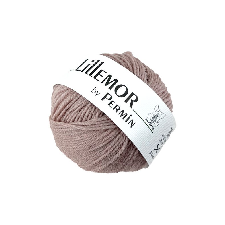 Lillemor Permin 100% Ekologisk Handgjord Merinoullgarn Fv 882814 Smokey Pink