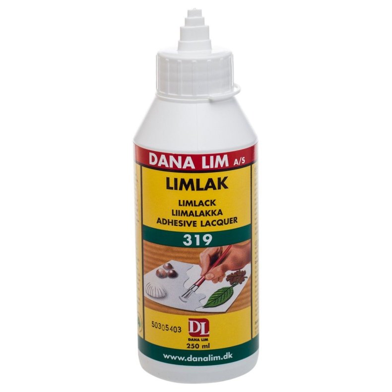 Limlak - 319, 250 ml klar allround lim &amp; lak