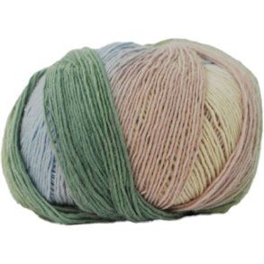 Hjertegarn Long Colors - Bldt uldgarn - Fv 607 Flerfarvet