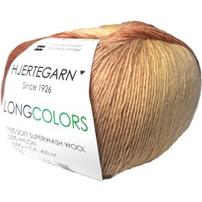 Hjertegarn Long Colors - Bldt uldgarn - Fv 30 Flerfarvet