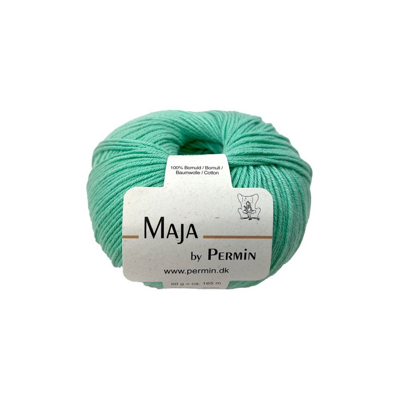 Maja Permin - 100% Bomullsgarn Fv 880363  Neo Mint