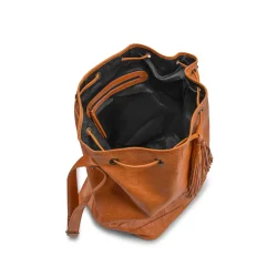 Muud Marina - Hndlavet bttepose i lder Whisky Farvet