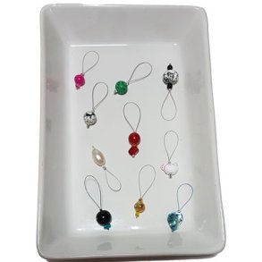 Maskmarkrer i glasprlor | Asst. 10 st