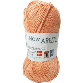 New Arezzo Hjertegarn - Bambusgarn - Hrgarn - Bomuldsgarn - Fv 1224 Fersken