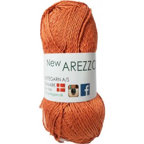New Arezzo Hjertegarn - Bambusgarn - Hrgarn - Bomuldsgarn - Fv 1340 Rust Orange