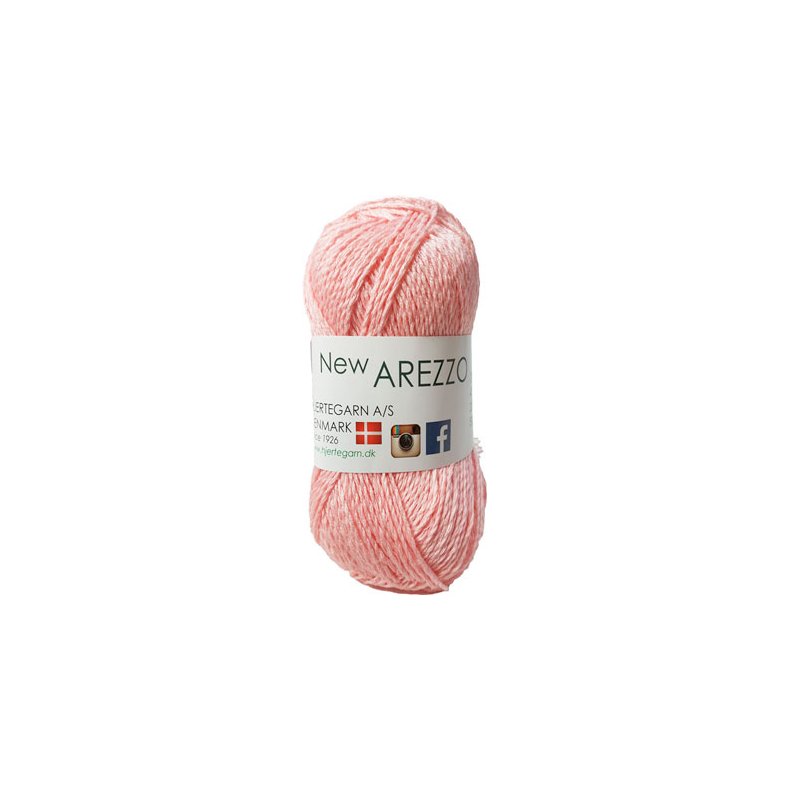 New Arezzo Hjertegarn - Bambusgarn - Hrgarn - Bomuldsgarn - Fv 1511 Ljus Pink