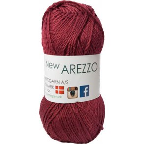 New Arezzo Hjertegarn - Bambusgarn - Hrgarn - Bomuldsgarn - Fv 1522 Mrk Rd