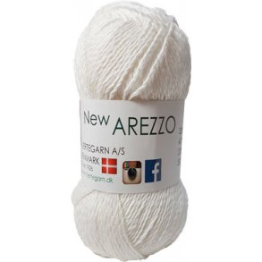 New Arezzo Hjertegarn - Bambusgarn - Hrgarn - Bomuldsgarn - Fv 2010 Hvid