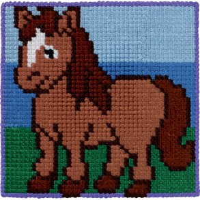 Permin Broderi - Ptegnet broderikit til brn med Pony - 9352