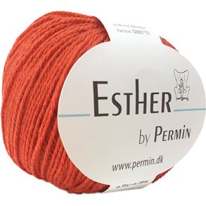  Permin Esther Garn - fv 883427 Mrk Orange