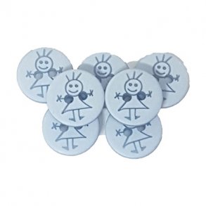 Plastknapper til pige - 18312-15 mm-0008- L. Bl