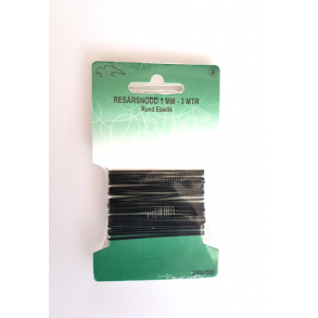 Rund resr - svart - 1 mm x 3 m