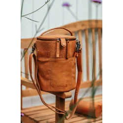 Strikketaske - Strikkeopbevaring Muud Lder Taske Fv Cognac - Saturn XL QB-2530R9