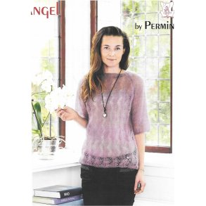 Permin Raglanbluse m/Hulm�nster. Kit.