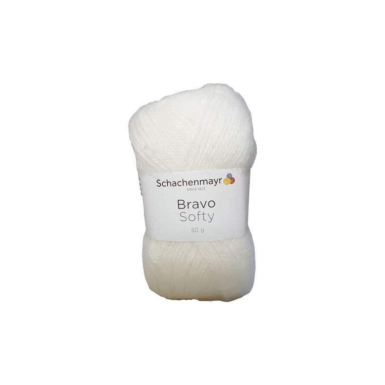 Schachenmayr Bravo Softy Akrylgarn 8200 Natur Vit