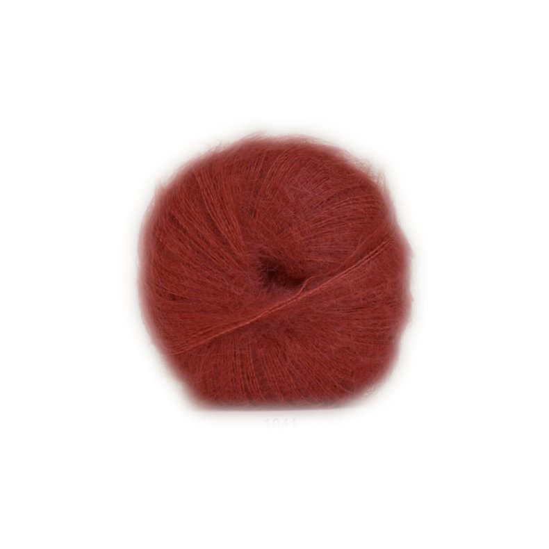 Hjertegarn Silk Kid Mohair Garn - fv 1041 Brndt Orange