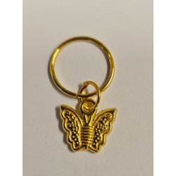 Strikkemarkrer/Maskemarkrer M Sommerfugle Guld 5 STK - 8160-0003