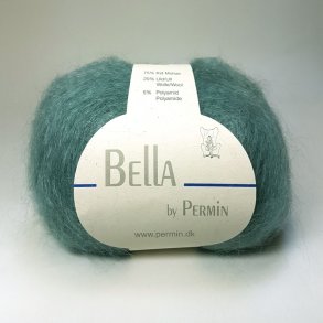 Bella Permin garn - Mohairgarn med ullgarn & polyamid - fv 883240 Patina Grn
