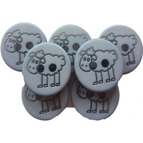 Plastknapp med fr - Bl 1 st 15 mm - 18345