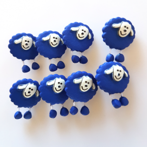 Knap med fr i plast - Bl 18 mm 18097-180005