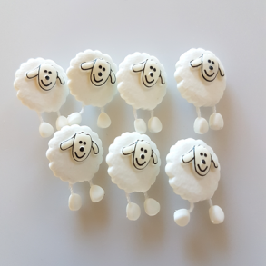 Knap med fr i plast - Hvid 18 mm 18097-180001