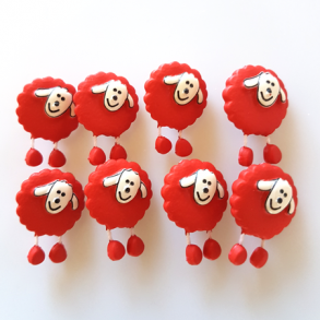 knap med fr i plast - Rd 18 mm 18097-180003