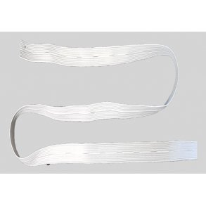 Knapphlselastik - 16 mm - 0100 Vit