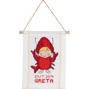 Permin Broderikit Stjernetegn Krebs 18 x 25 cm - 13-8816