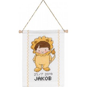 Permin Broderikit Stjernetegn Lve 18 x 25 cm - 13-8817