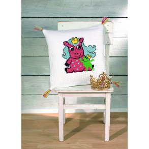 Broderi pude kit -Fr & Hest  - 83 - 6375