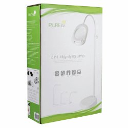 LED Gulvlampe Med Lup - 3 IN 1 Hvid - 9343