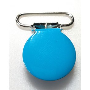 Hnhselclips - 25 mm Silver/Turkos - 25-0009