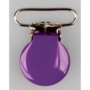 Hnhselclips - 25 mm Silver/Lila - 25-0006