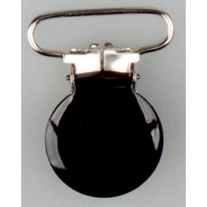 Hnhselclips - 25 mm Silver/Svart - 25-0010