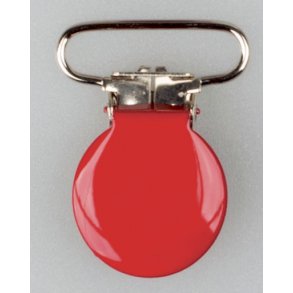 Hnhselclips - 25 mm Silver/Rd - 25-0005