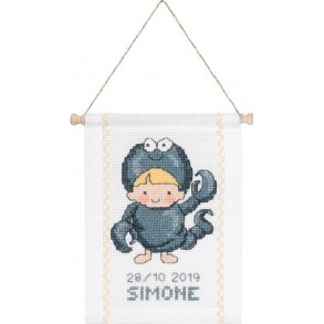 Permin Broderikit Stjernetegn Skorpion 18 x 25 cm - 13-8820