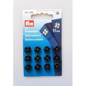 Tryklse - metal 11 mm Sorte